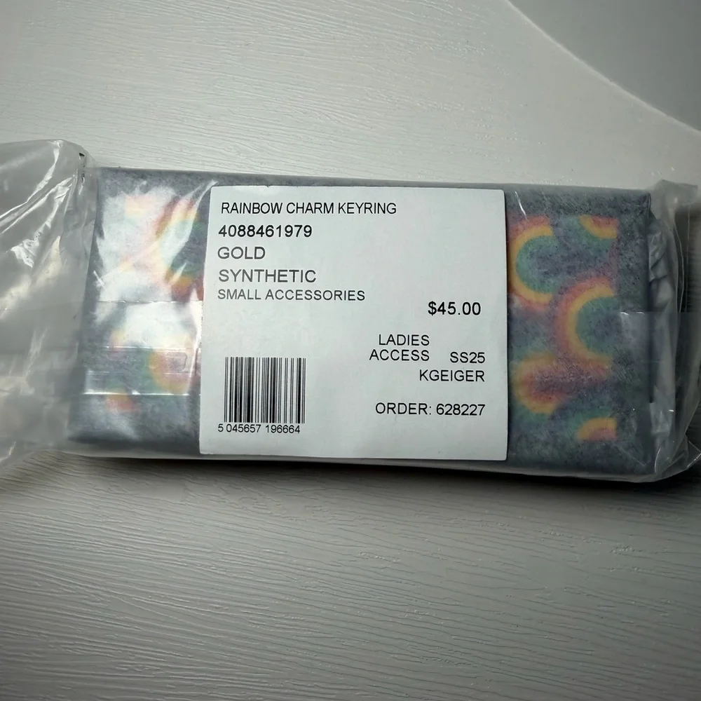 Kurt Geiger Rainbow Charm Keychain NIB